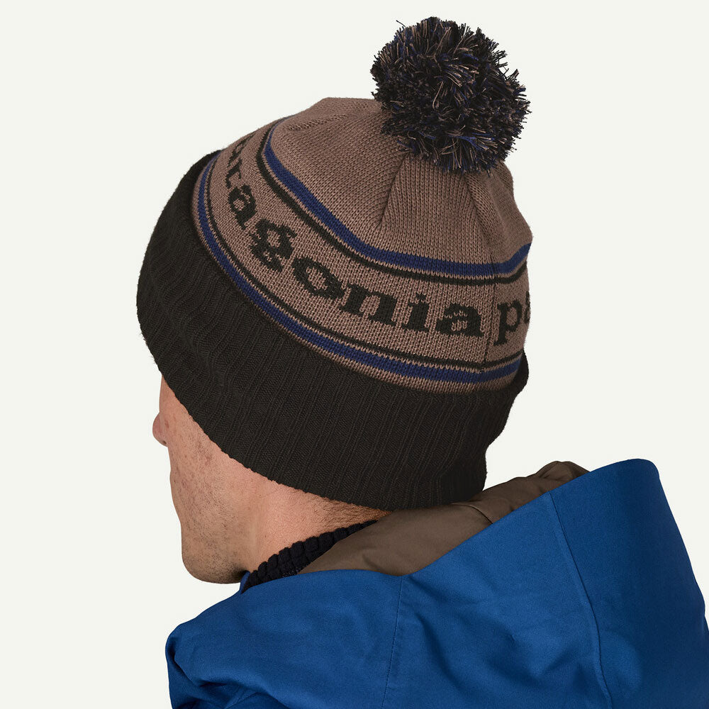 Patagonia Powder Town Beanie Park Stripe Marlow Brown