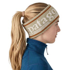 Patagonia Powder Town Headband Hut Tripper Logo Weathered Stone