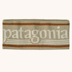 Patagonia Powder Town Headband Hut Tripper Logo Weathered Stone