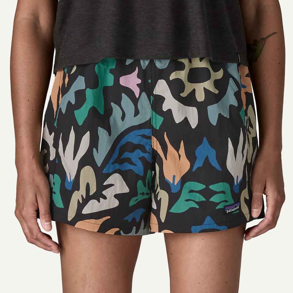 Patagonia Womens Baggies Shorts 5 Kaleido Black
