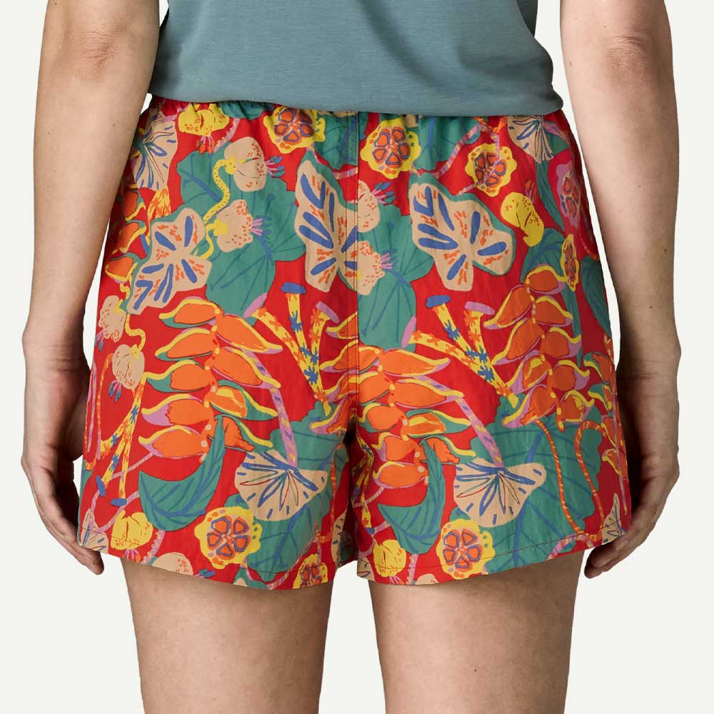 Patagonia Womens Baggies Shorts 5 Tropic Climb Hot Ember