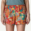 Patagonia Womens Baggies Shorts 5 Tropic Climb Hot Ember