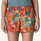 Patagonia Womens Baggies Shorts 5 Tropic Climb Hot Ember