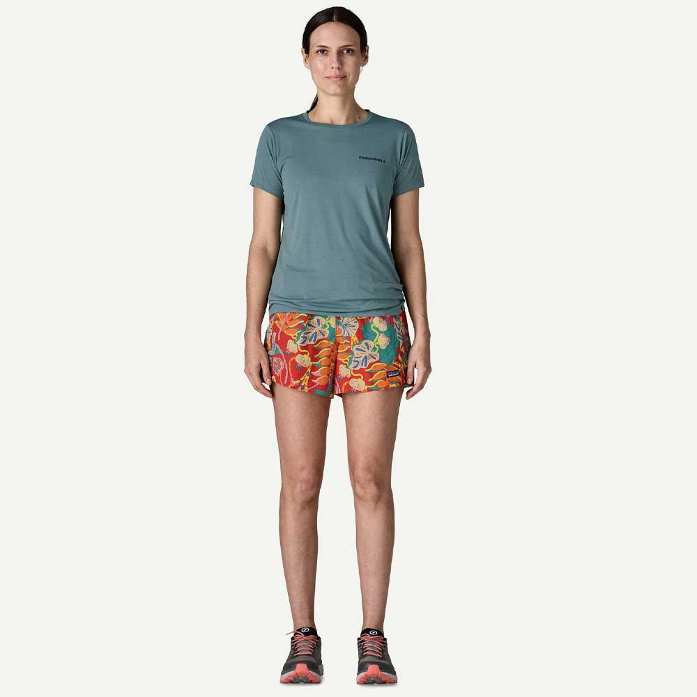 Patagonia Womens Baggies Shorts 5 Tropic Climb Hot Ember