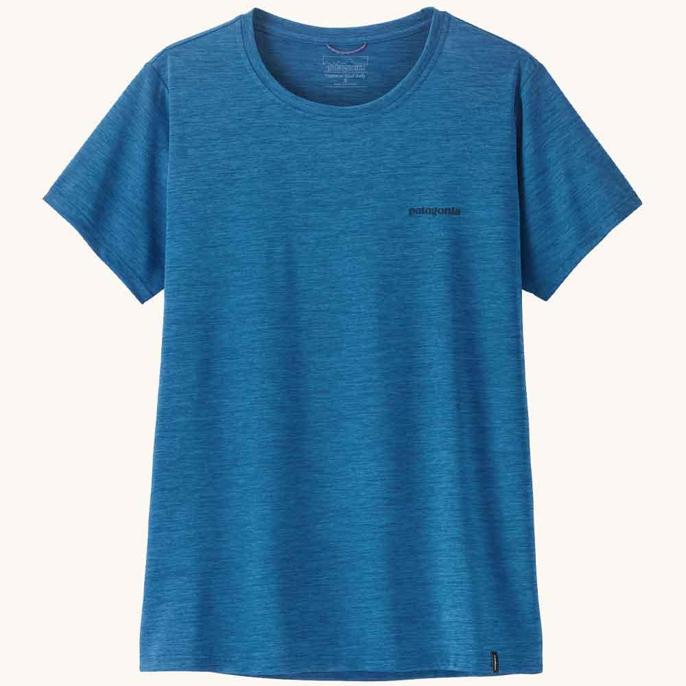 Patagonia Womens Cap Cool Daily Boardshort Logo Aquatic Blue