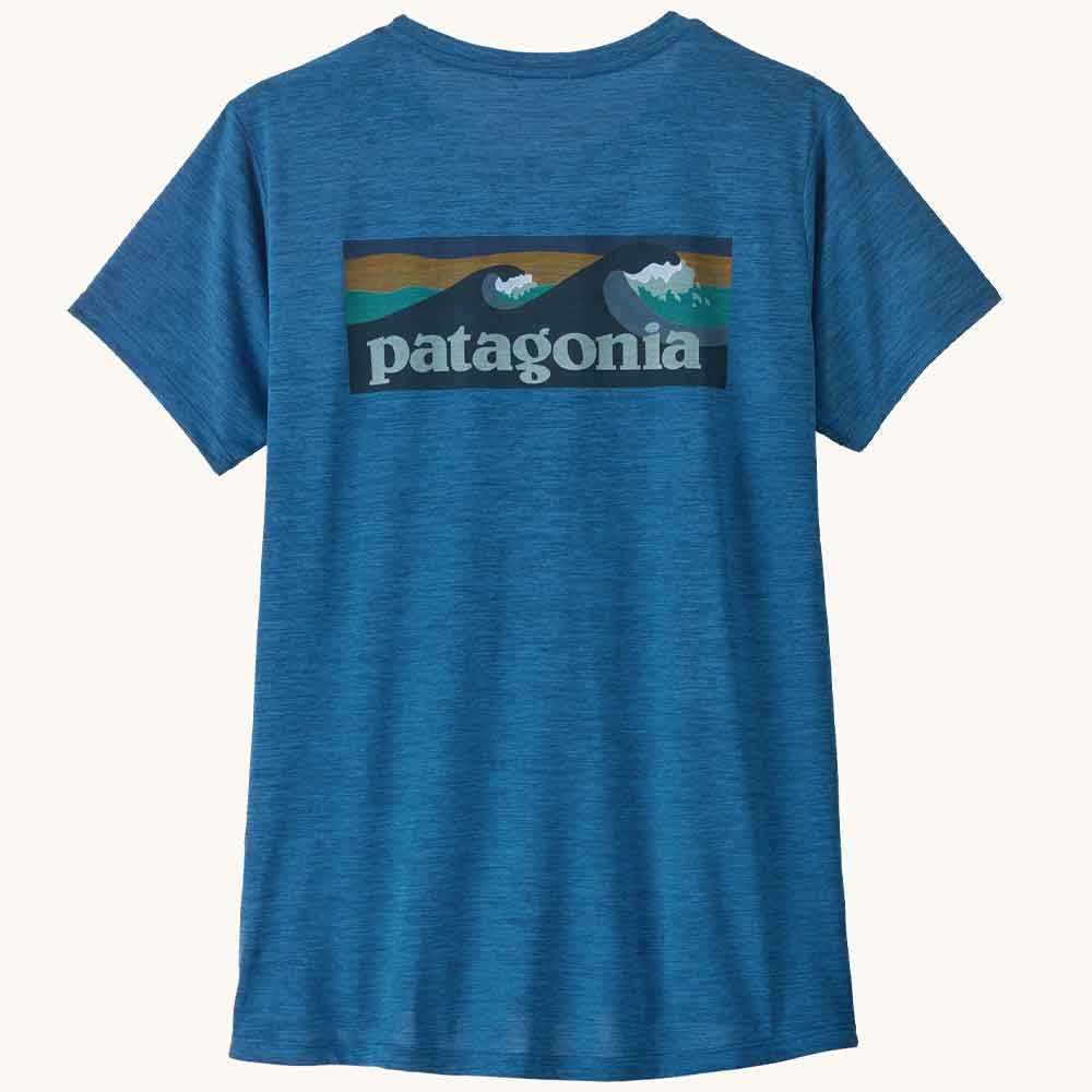 Patagonia Womens Cap Cool Daily Boardshort Logo Aquatic Blue