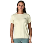 Patagonia Womens Cap Cool Daily Shirt Boardshort Logo Dyno White