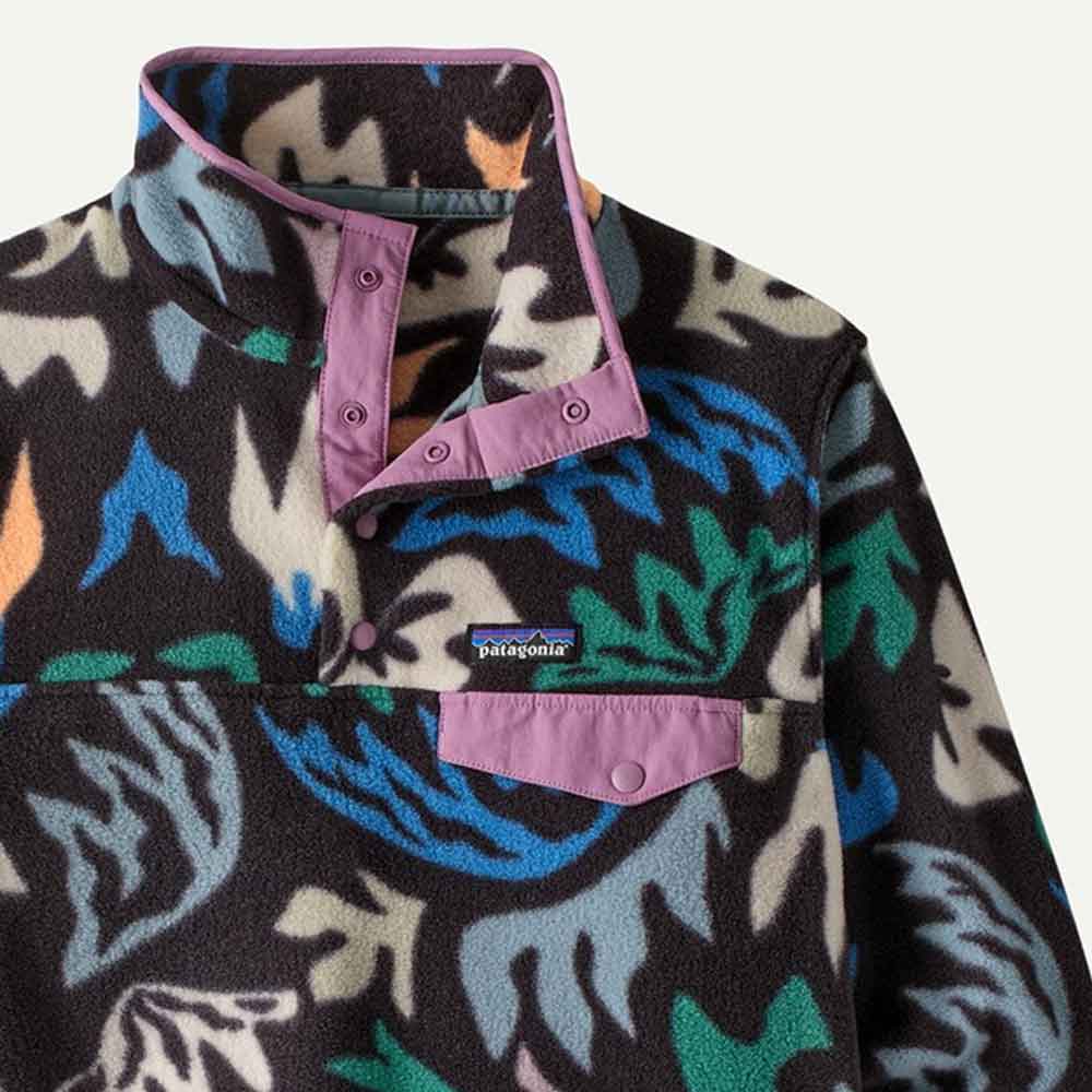 Patagonia Womens LW Synch Snap-T Fleece Kaleido Black