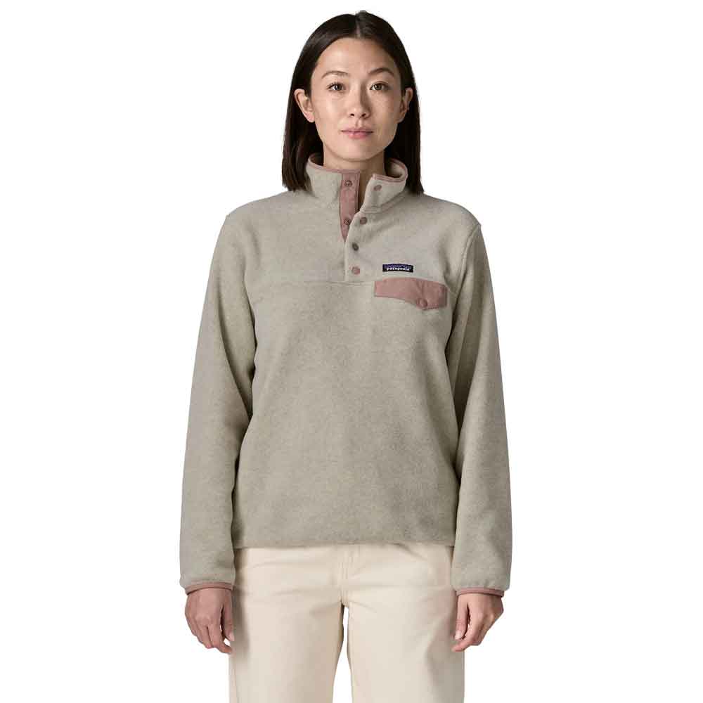 Patagonia Womens LW Synch Snap-T Pull Over Fleece Oatmeal Heather