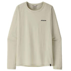 Patagonia Womens Long Sleeve Cap Cool Boardshort Logo Dyno White