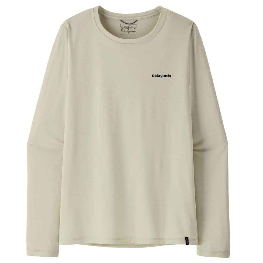 Patagonia Womens Long Sleeve Cap Cool Boardshort Logo Dyno White