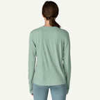 Patagonia Womens Long Sleeve Cap Cool Sun Shirt Thermal Blue