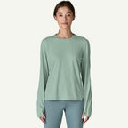 Patagonia Womens Long Sleeve Cap Cool Sun Shirt Thermal Blue