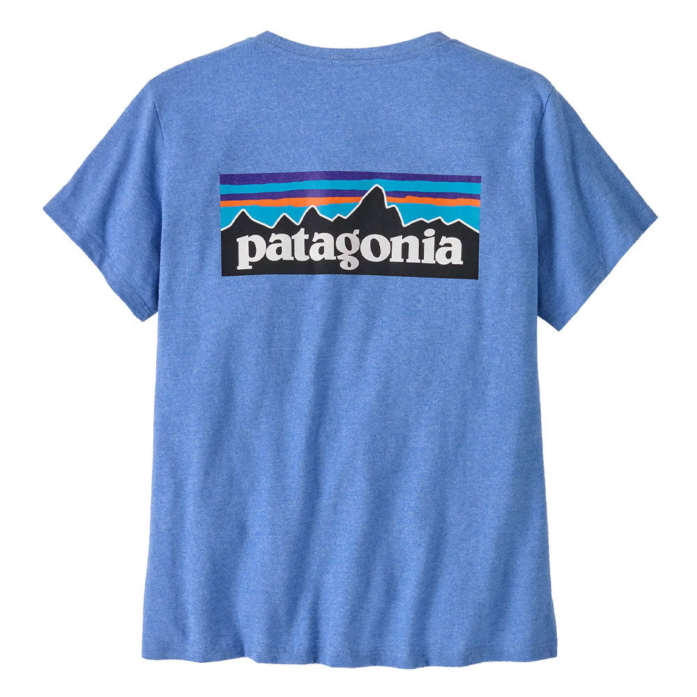 Patagonia Womens P-6 Logo Responsibili Tee - Abundant Blue