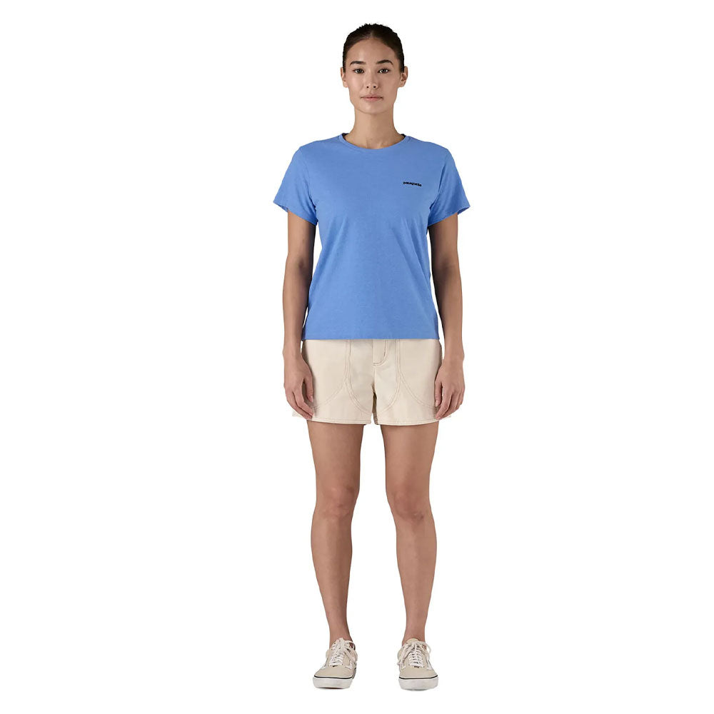 Patagonia Womens P-6 Logo Responsibili Tee - Abundant Blue