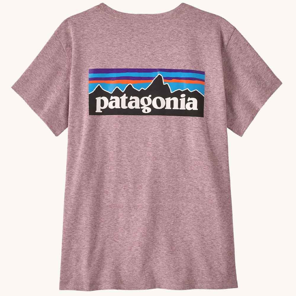 Patagonia Womens P-6 Logo Responsibili Tee Quiet Violet