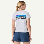 Patagonia Womens P-6 Logo Responsibili Tee - White