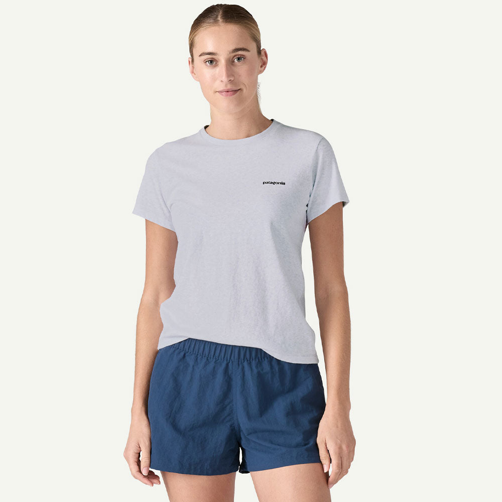 Patagonia Womens P-6 Logo Responsibili Tee - White