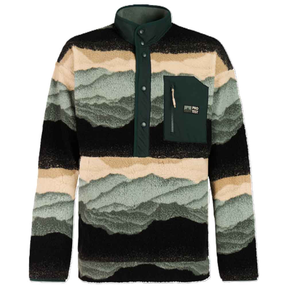 Protest Browser Outdoor 1/4 Button Top Evergreen