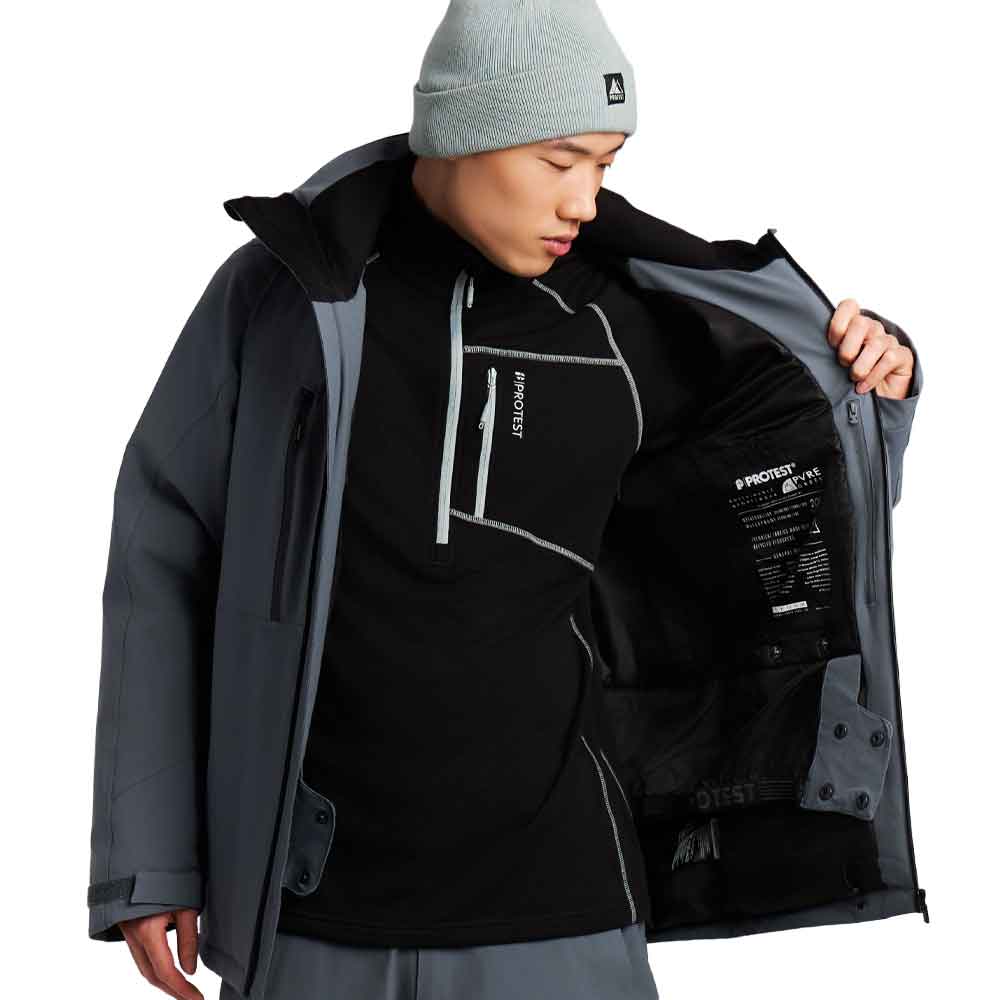 Protest Timothy Snow Ski Jacket Basalt Grey