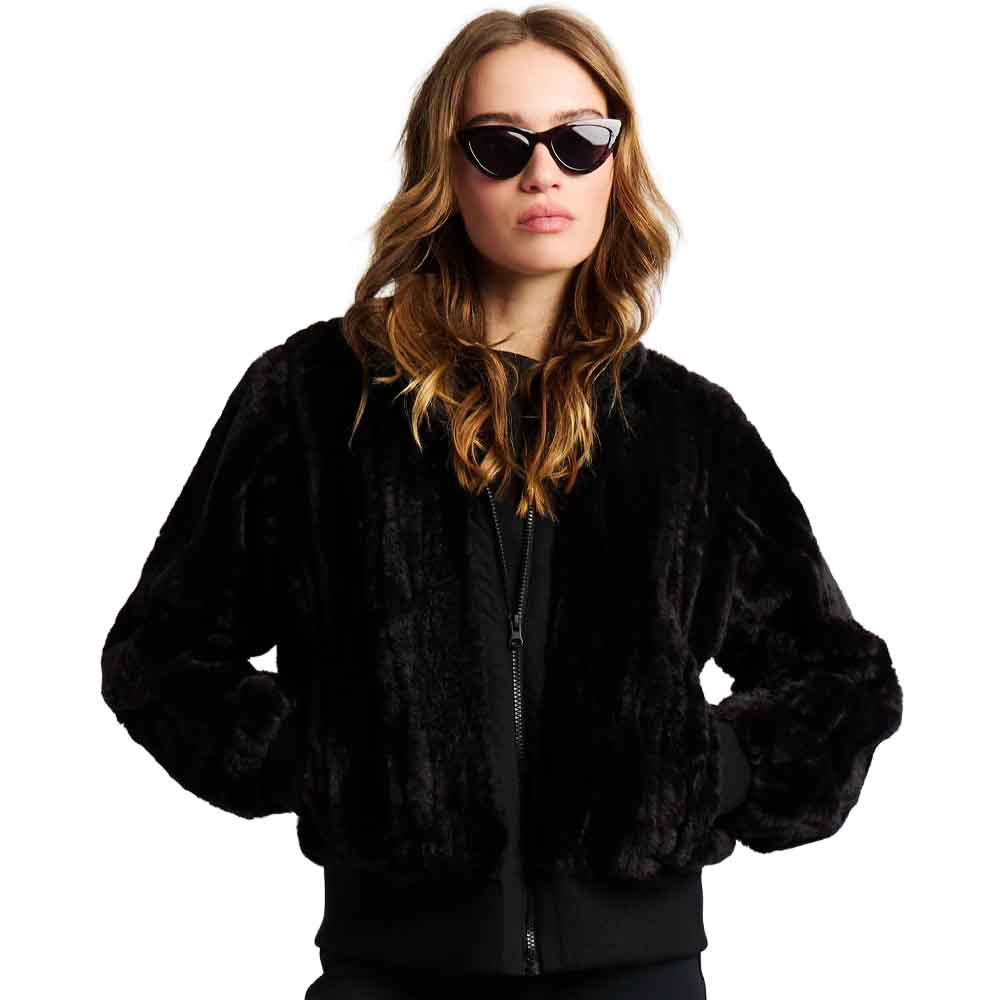 Protest Womens Flowy Outdoor Full Zip Top True Black
