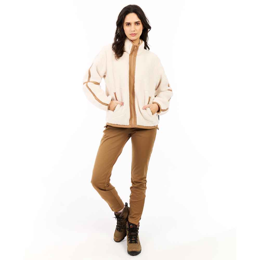 Protest Womens Red Outdoor Full Zip Top  Teddy Brown