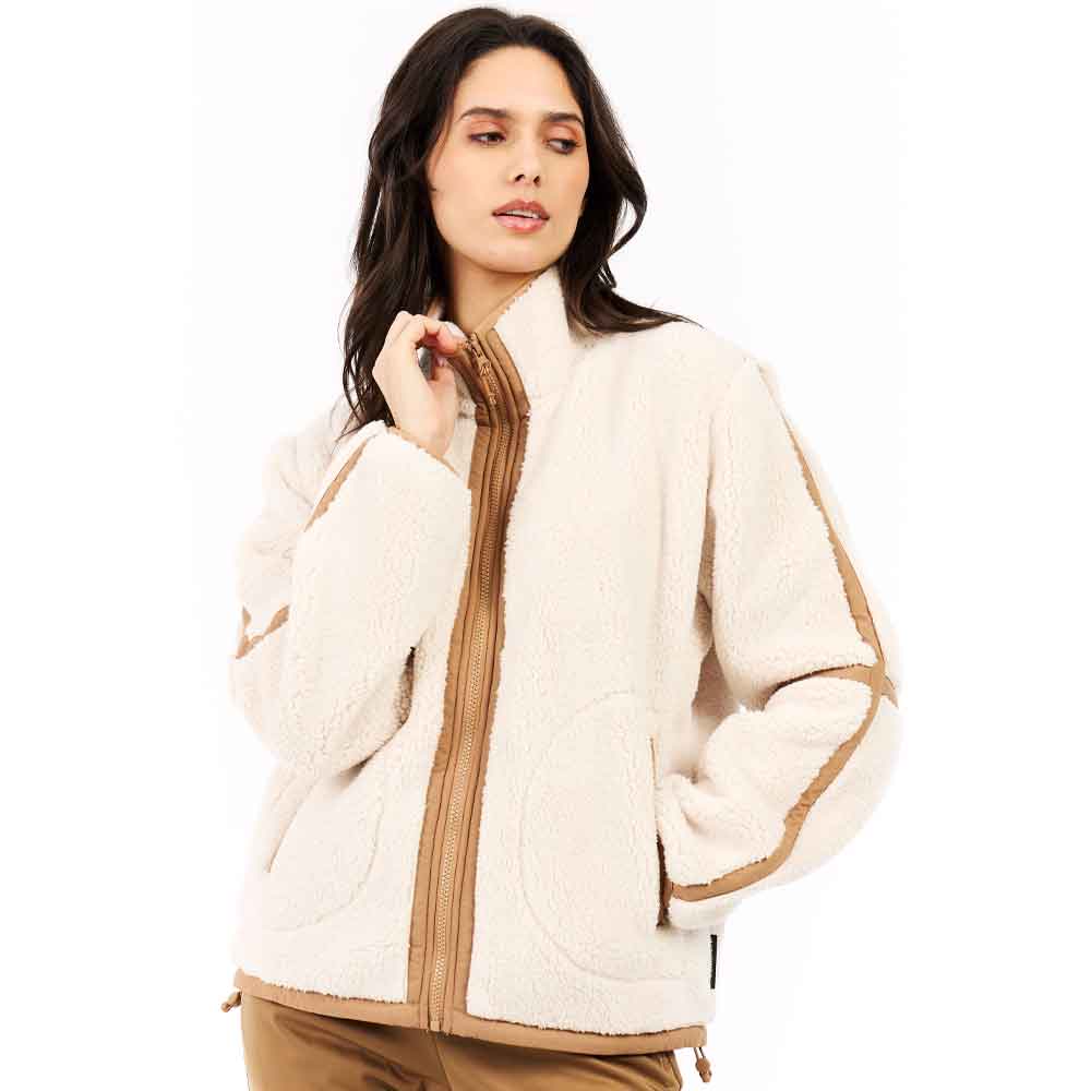 Protest Womens Red Outdoor Full Zip Top  Teddy Brown