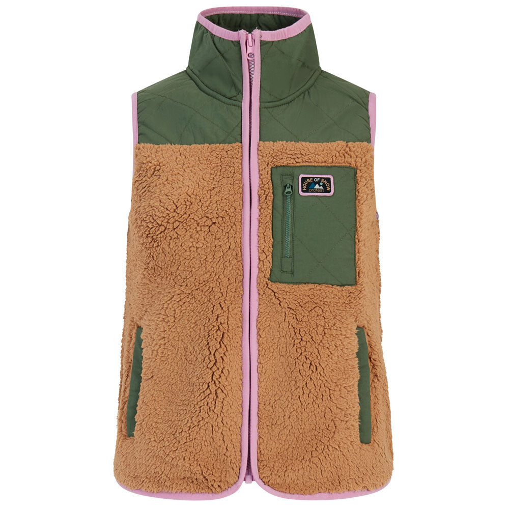 Protest Womens Try Bodywarmer  Teddy Brown