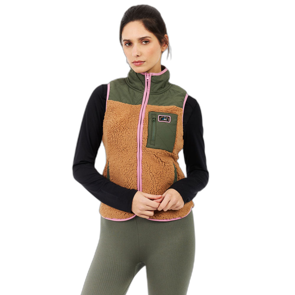 Protest Womens Try Bodywarmer  Teddy Brown