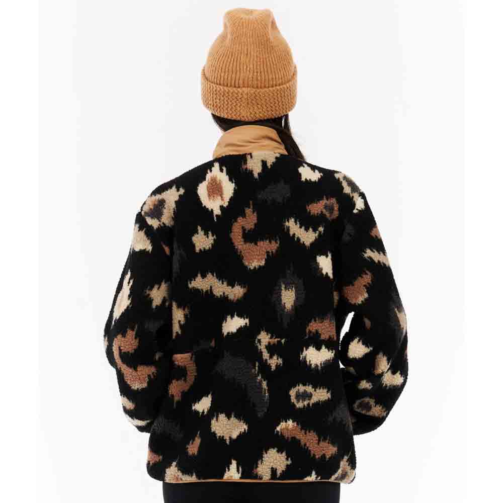 Protest Womens Xena Outdoor 1/4 Button Top  True Black