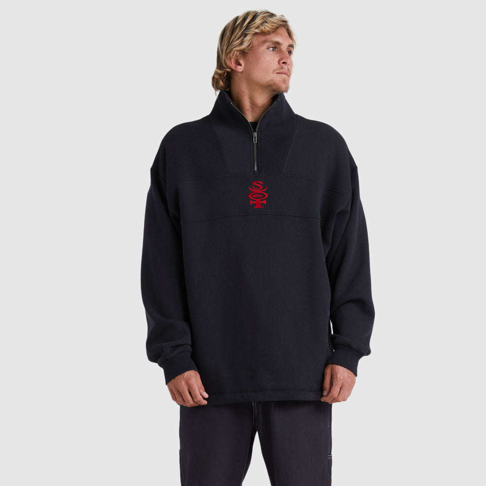 Quiksilver Boogie Man Zip Crew Sweatshirt