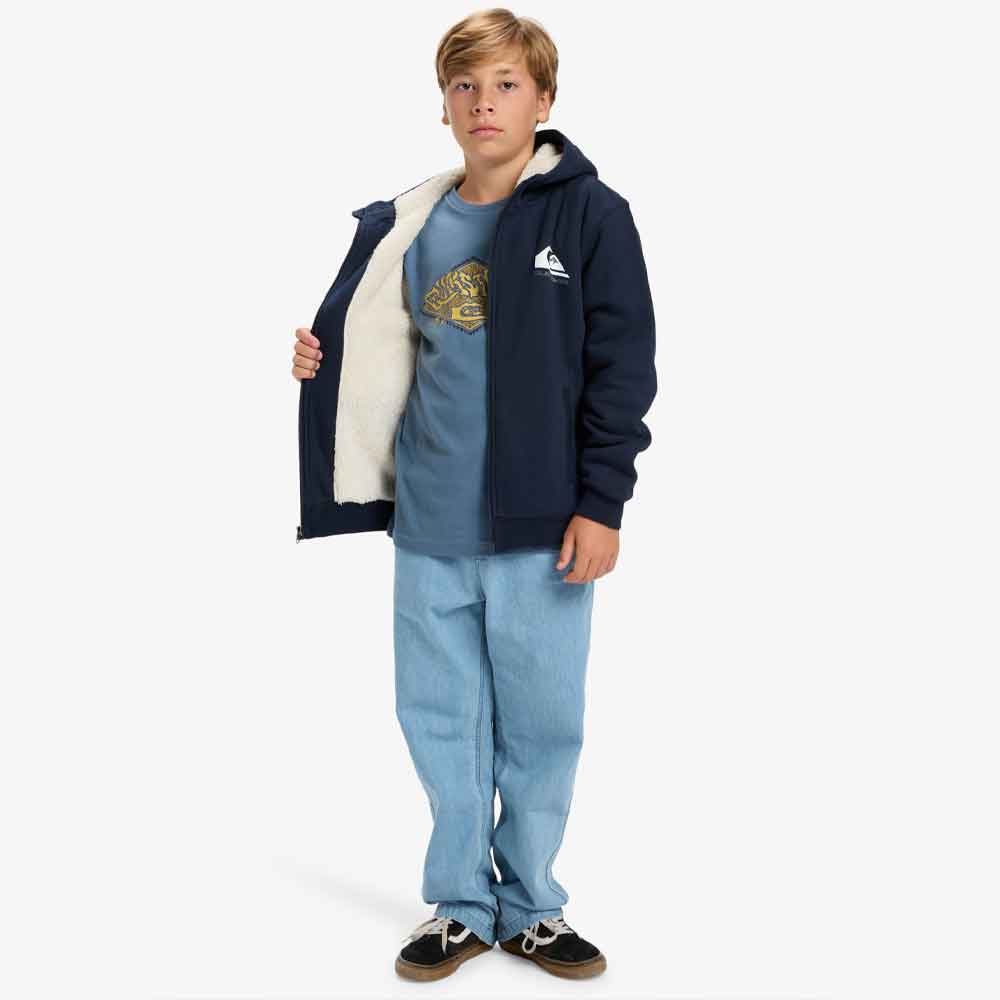 Quiksilver Fleece Sherpa Youth Full Zip Hoodie
