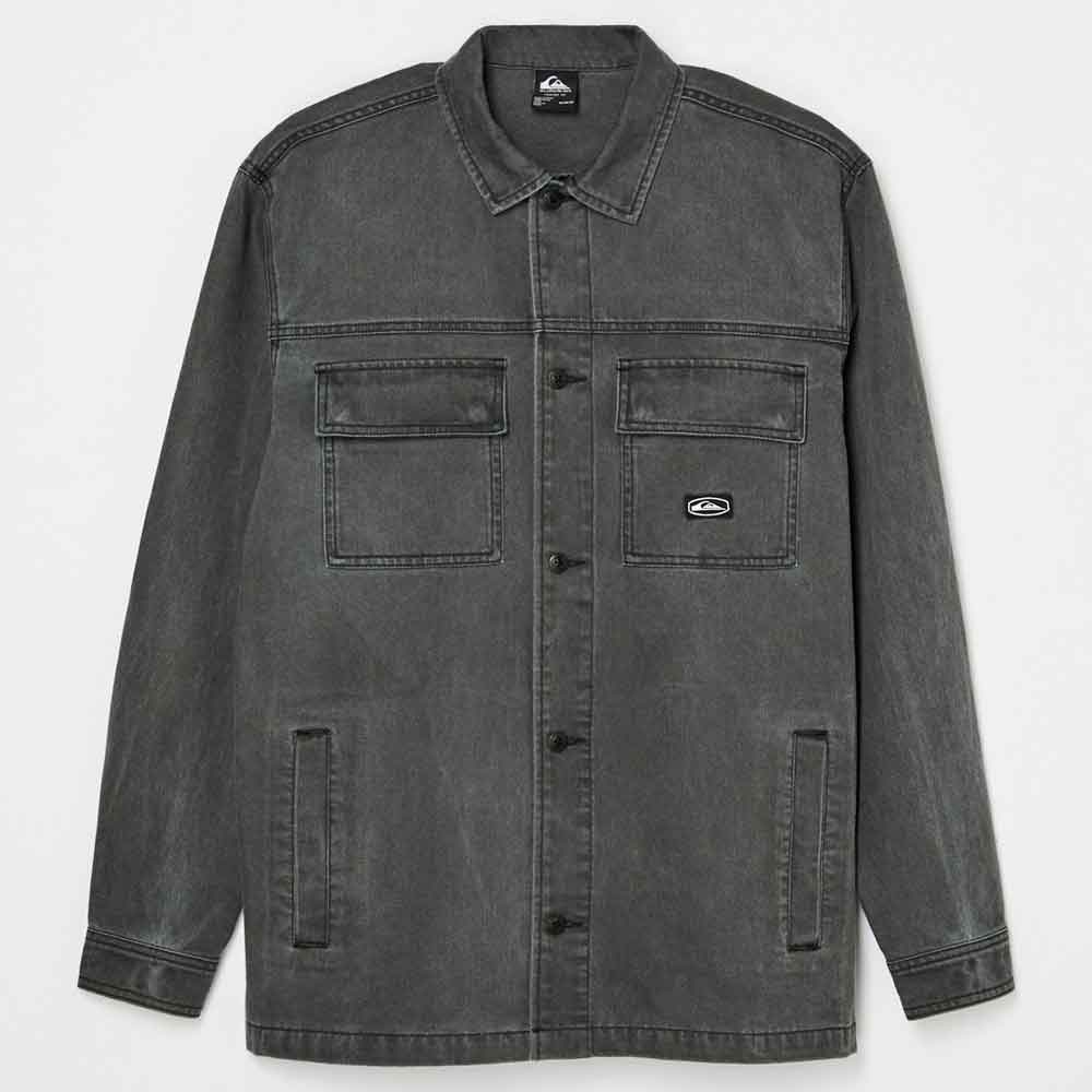 Quiksilver Mohab Washed Twill Longsleeve Shirt  Black