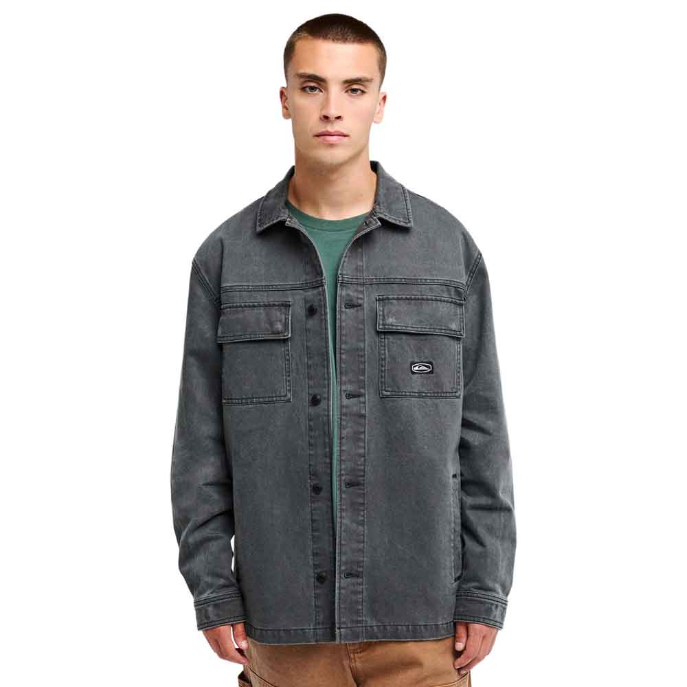 Quiksilver Mohab Washed Twill Longsleeve Shirt  Black