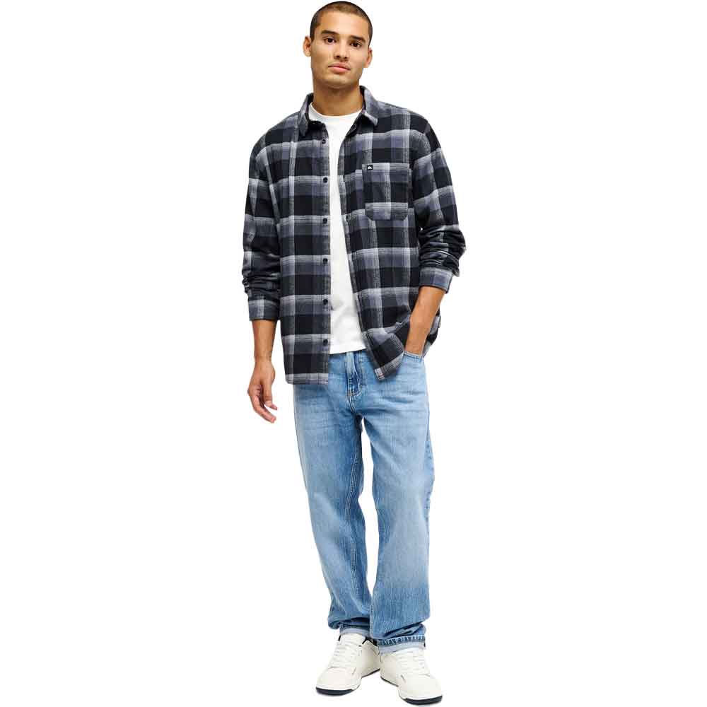 Quiksilver Motherfly Plaid Longsleeve Shirt  Black