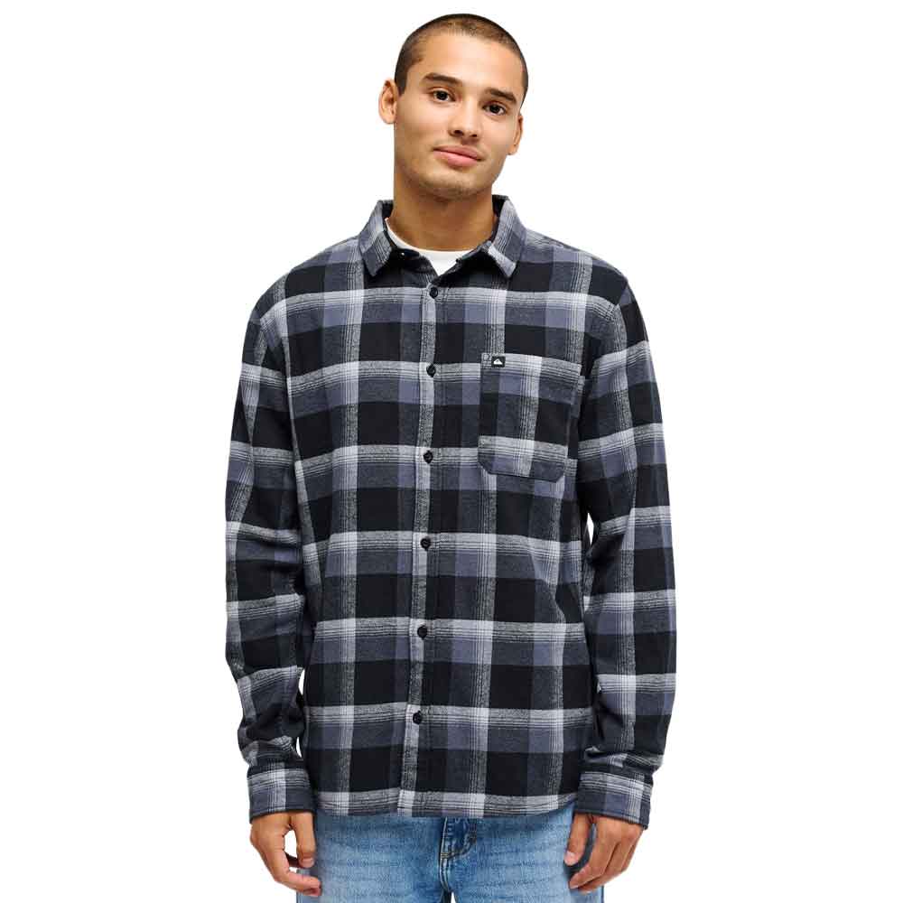 Quiksilver Motherfly Plaid Longsleeve Shirt  Black