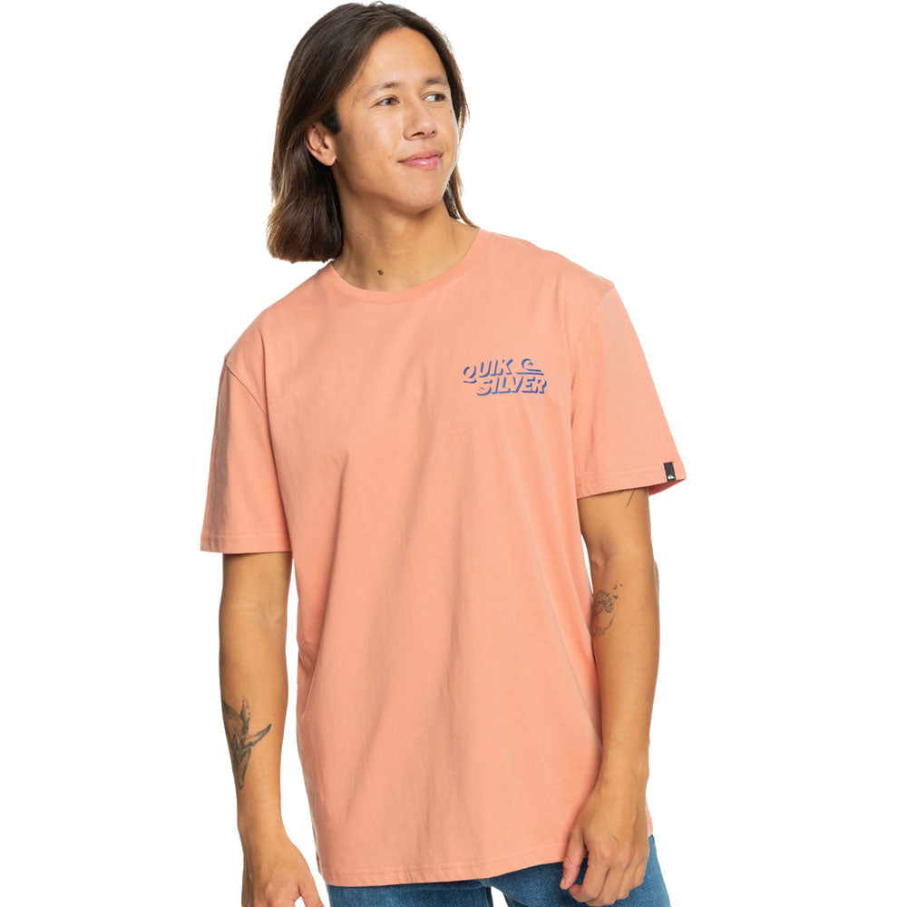 quiksilver shadow t-shirt coral colour