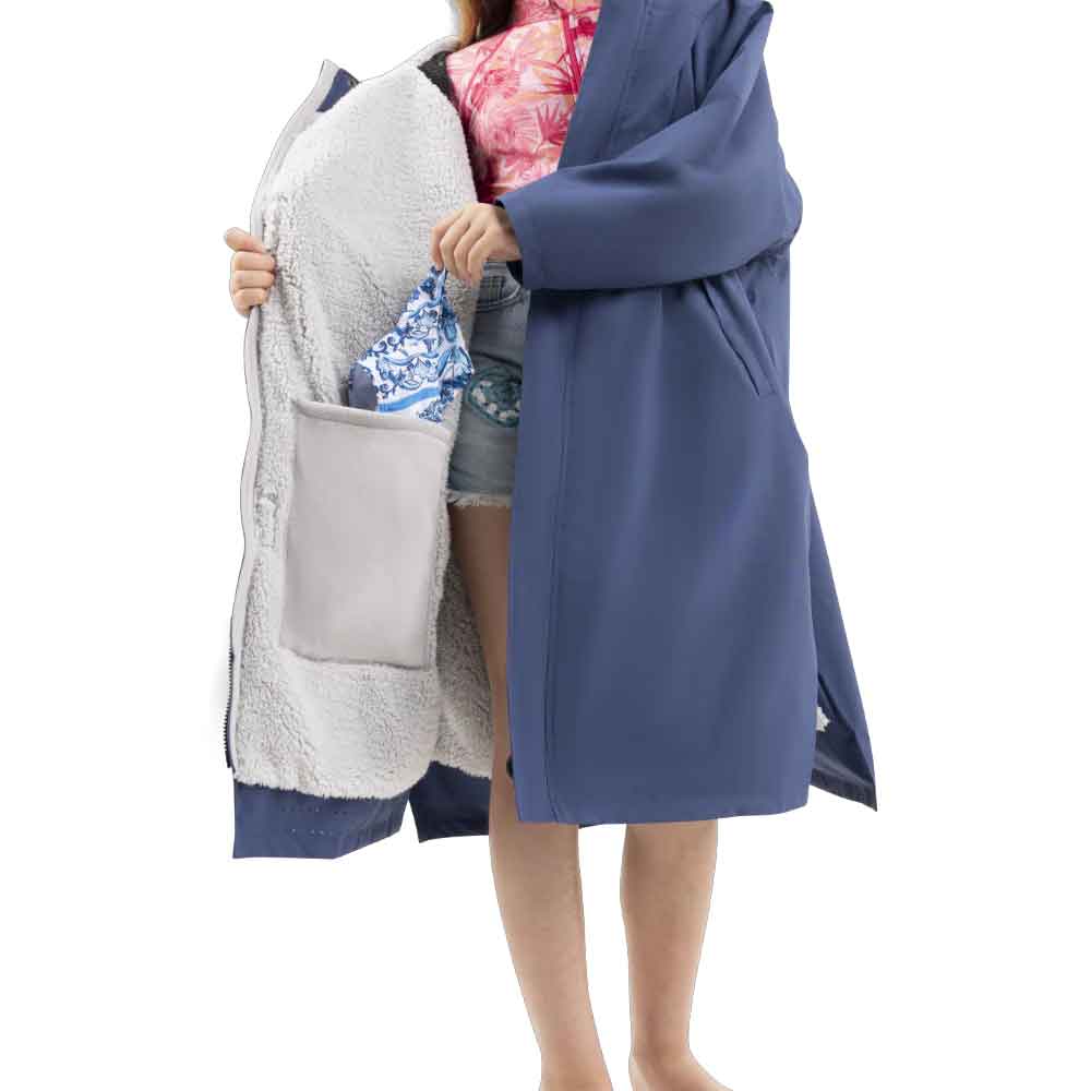 Red Kids Pro Dry Change Robe Admiral Blue
