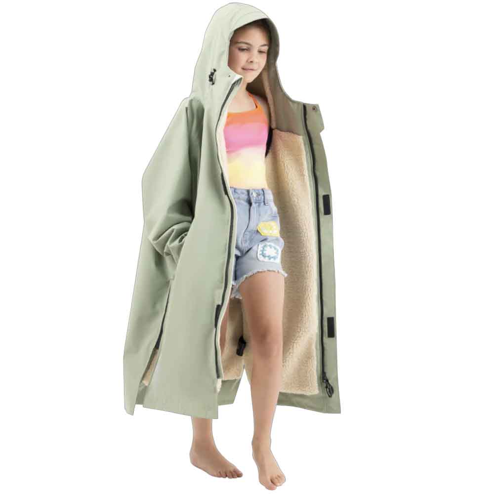 Red Kids Pro Dry Change Robe Sage