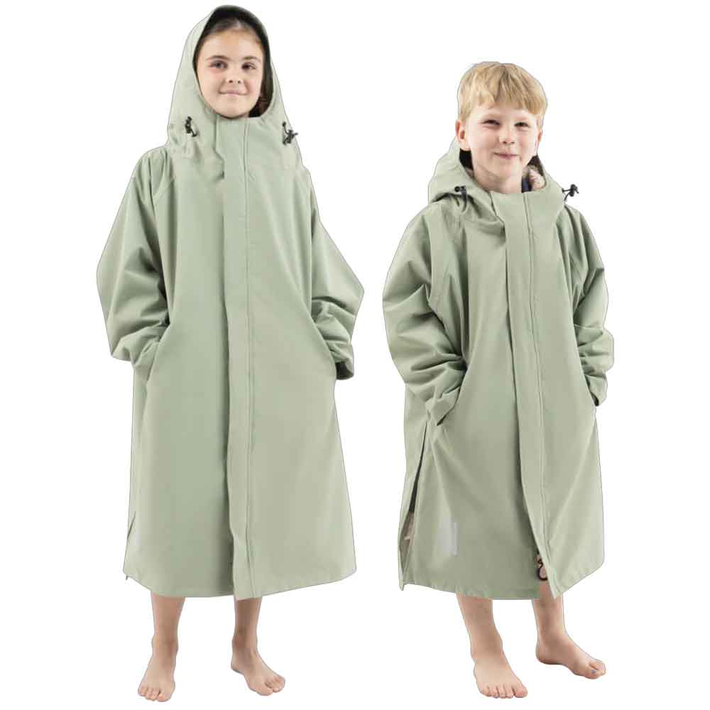Red Kids Pro Dry Change Robe Sage