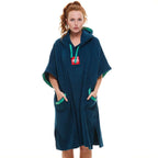 Red Original Towelling Change Robe NAVY