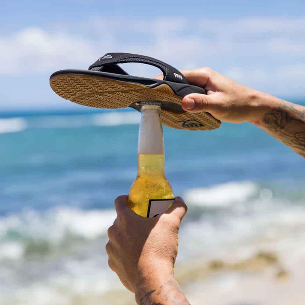 Reef Fanning Flip Flops  - Black/Silver