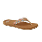Reef Womens Baja Elana Brown/Pink Flip Flop