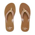 Reef Womens Baja Elana Brown/Pink Flip Flop