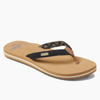 Reef Womens Cushion Sands Flip Flops - Black/Tan