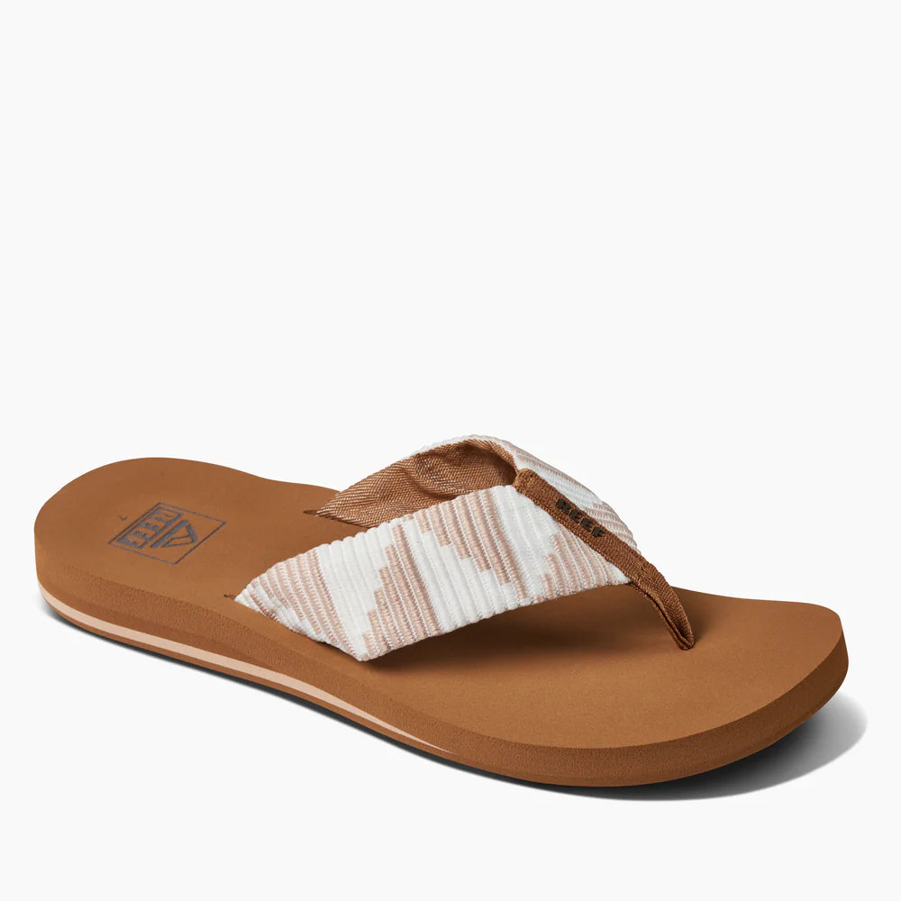 Reef Womens Spring Woven Flip Flops Sand