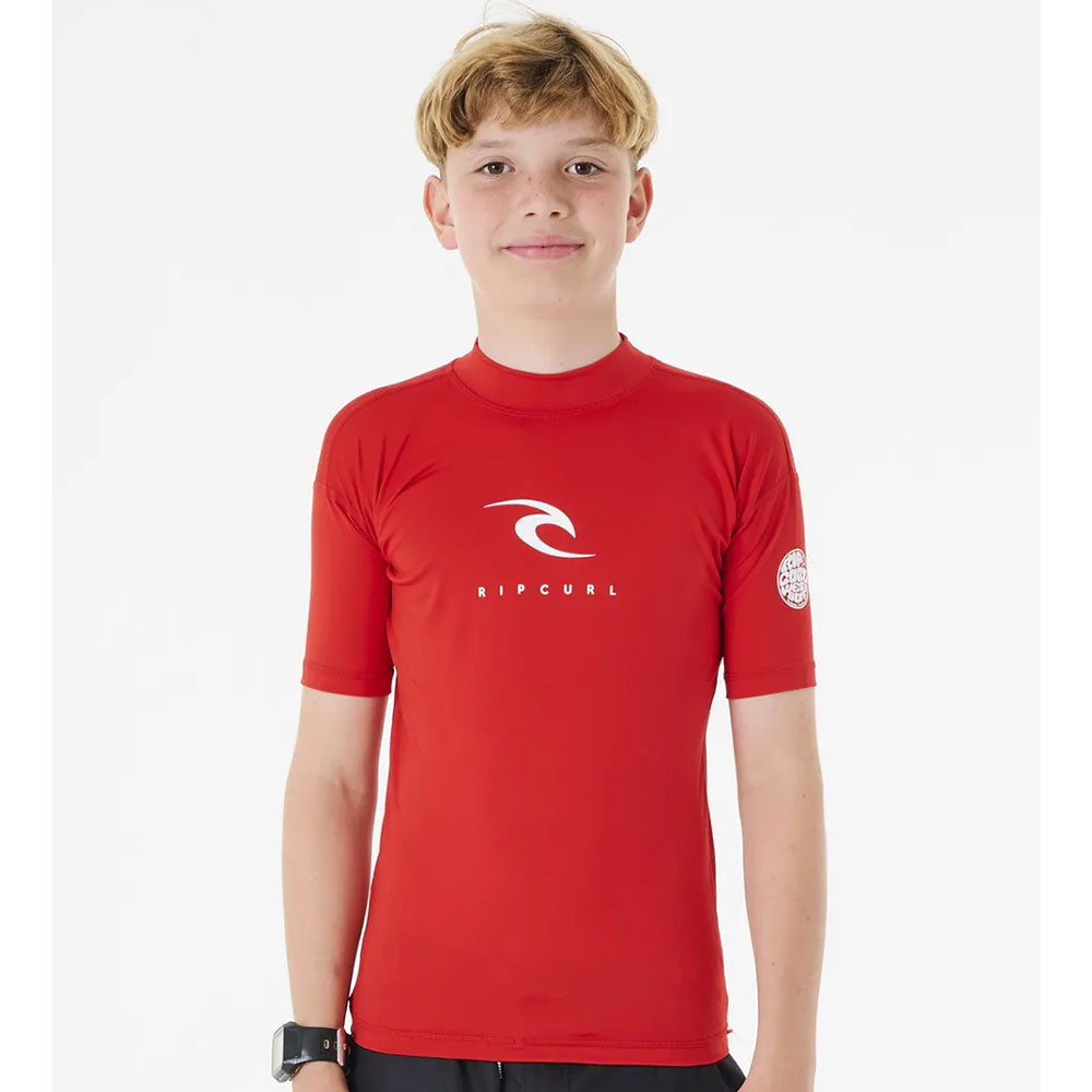 Rip Curl Boys Corps Rash Vest - Red