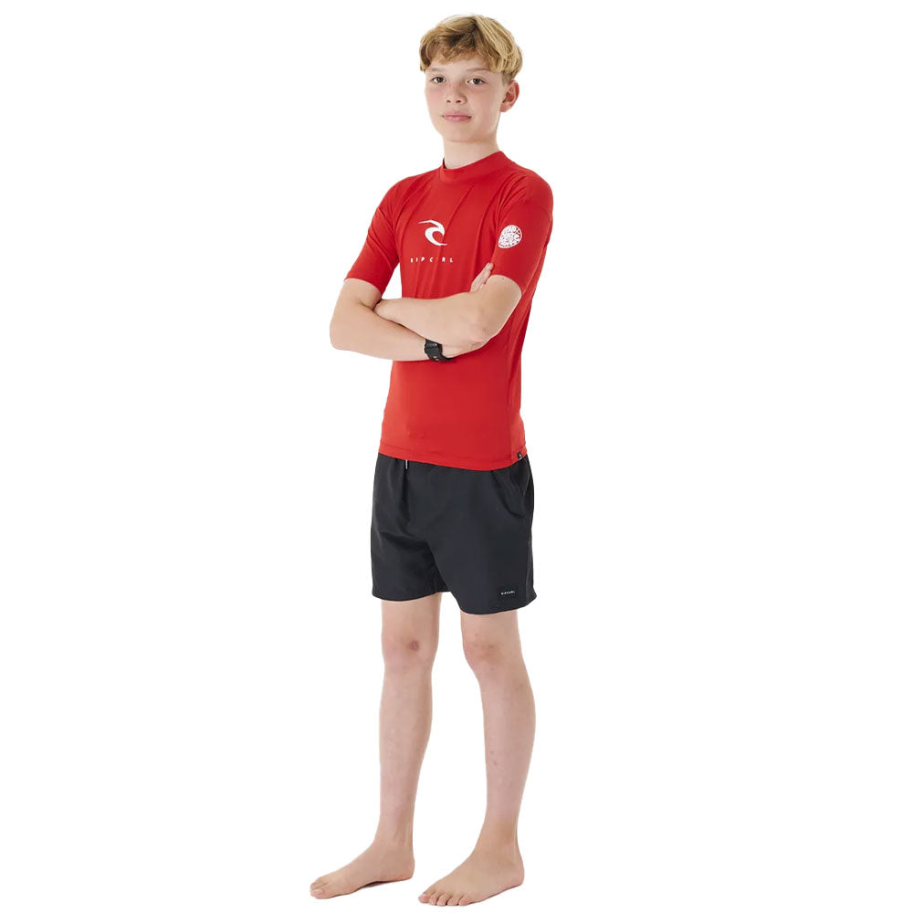 Rip Curl Boys Corps Rash Vest - Red