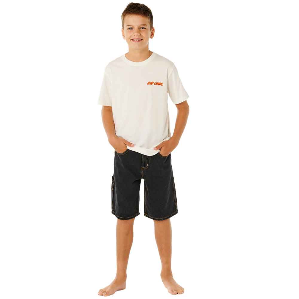 Rip Curl Boys Eternal Shred Logo T-Shirt Bone