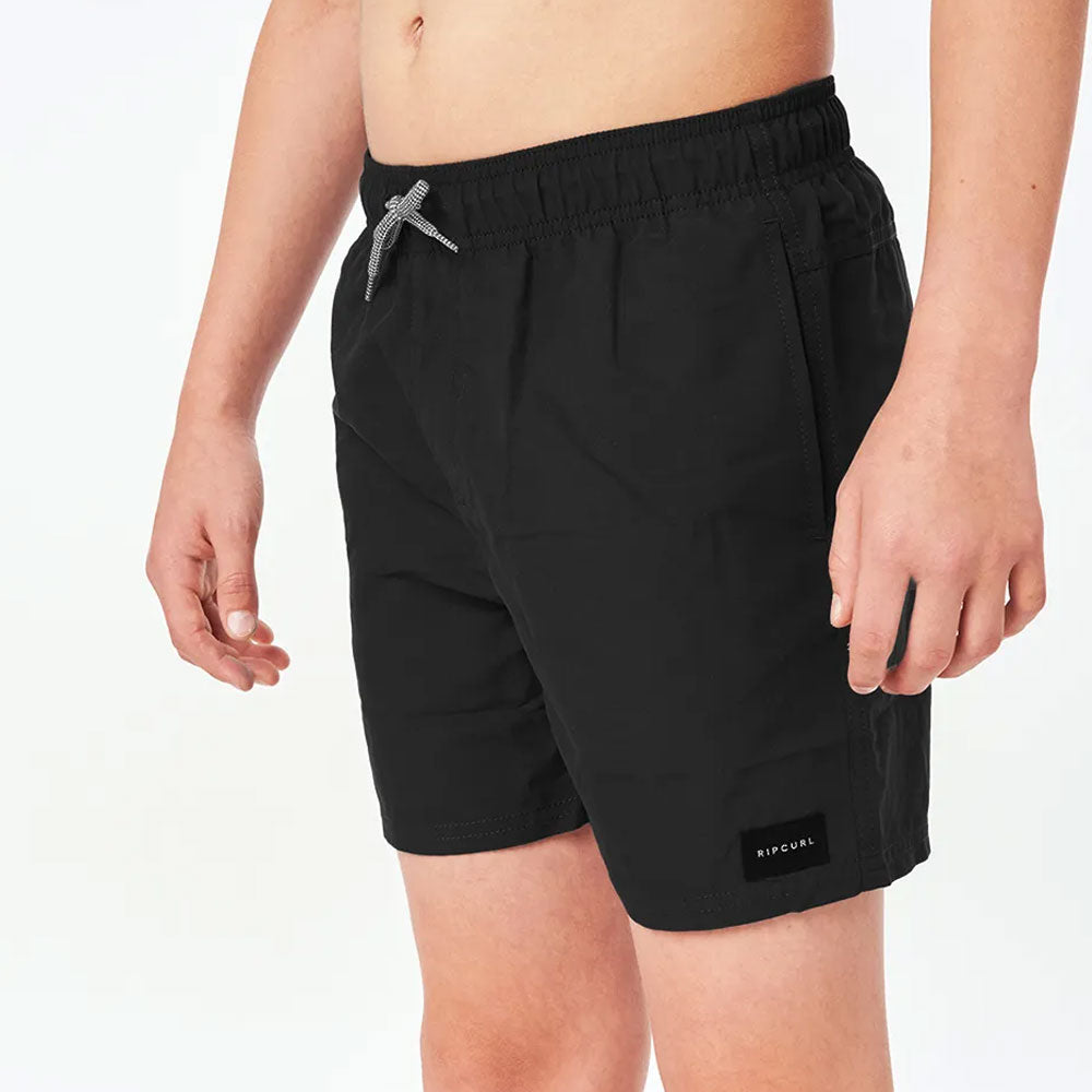 Rip Curl Boys Offset Volley Boardshorts - Black